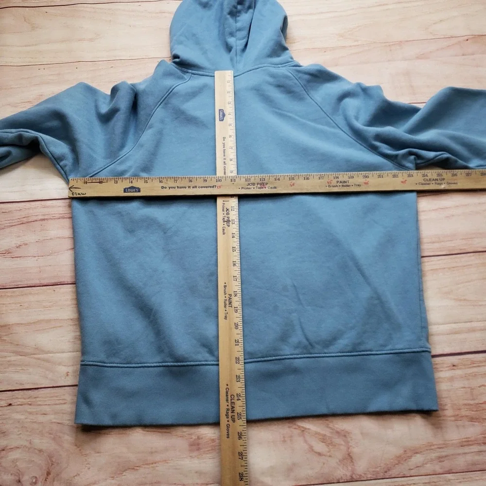 The North Face Hoodie Mens XL Blue Pullover Fleece Hooded Pockets Drawstring‎
